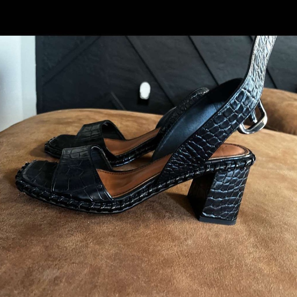 asos black crocodile heel